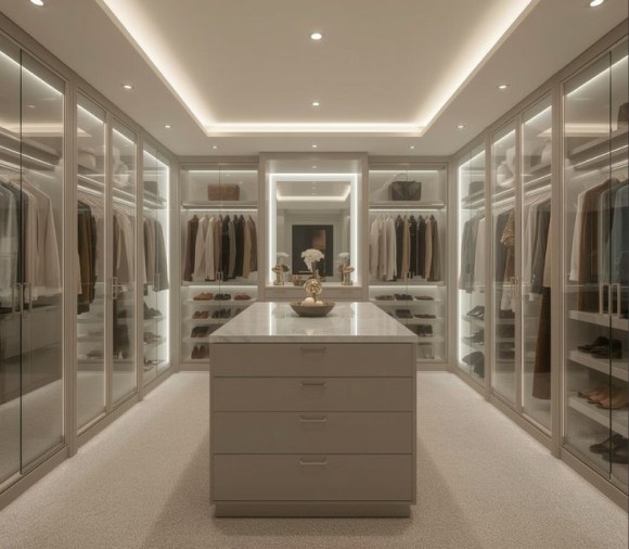 Spacious modern wardrobe